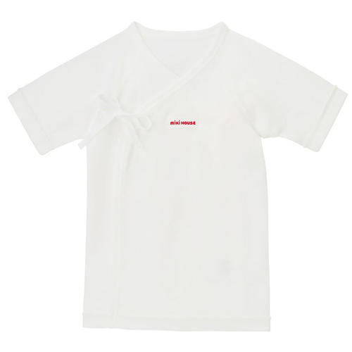 ピュアベールフライス短肌着 白無地 40-2103-383 50cm→60cm