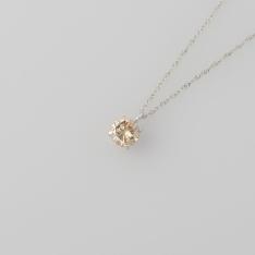 Pt0．45ctライトブラウンダイヤペンダント