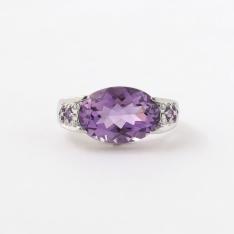 大粒5ctアメシストリング