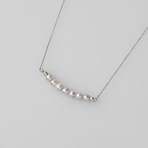 Ptナチュラルグレーアコヤ真珠ネックレス