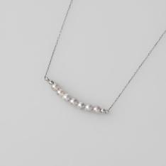 Ptナチュラルグレーアコヤ真珠ネックレス