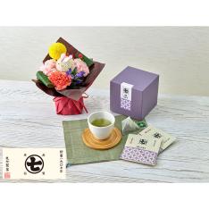【敬老の日】生花お月見ブーケ&丸七製茶「綺麗茶」