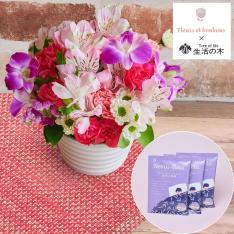 【敬老の日】生花アレンジと入浴剤