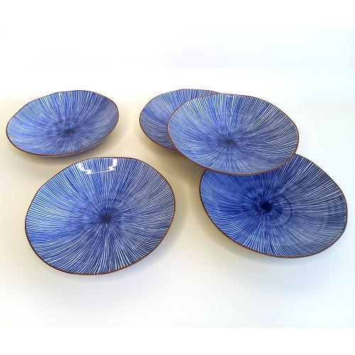 ＜波佐見焼＞染千筋　取皿揃