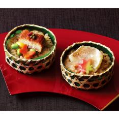 〈京料理・美濃吉〉鰻・和牛・甘鯛の飯蒸し