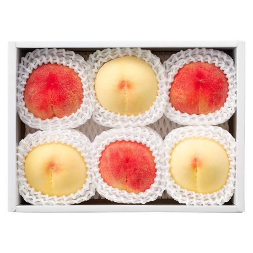 【最適な時期に収穫し、順次発送予定】紅白桃詰合せ