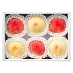 【最適な時期に収穫し、順次発送予定】紅白桃詰合せ