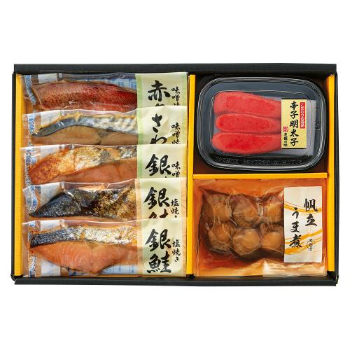 〈新潟 万越屋〉焼魚・明太子・帆立うま煮詰合せ