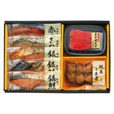 〈新潟 万越屋〉焼魚・明太子・帆立うま煮詰合せ