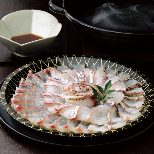 〈三重・おわせ久喜〉活〆真鯛しゃぶしゃぶ