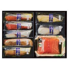 〈輝辰〉レンジで漬魚とサーモン昆布〆詰合せ