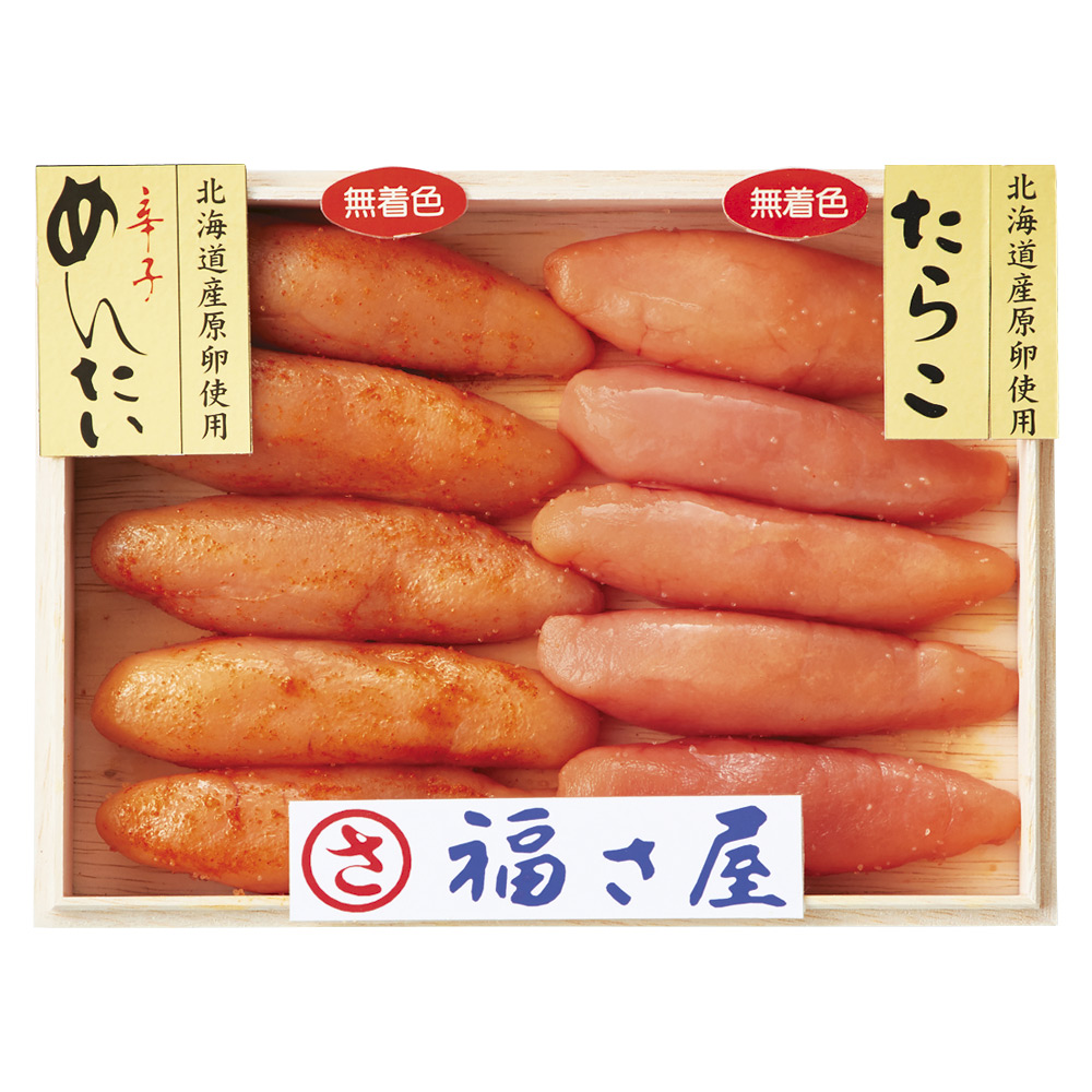 〈博多・福さ屋〉北海道産無着色辛子めんたい・たらこ