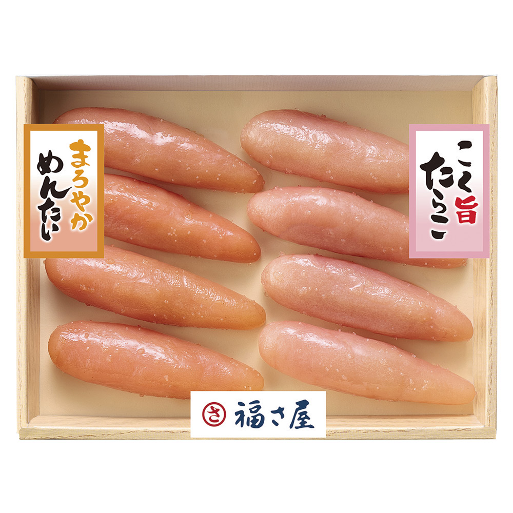 〈博多・福さ屋〉無着色まろやかめんたい・二度漬けコク旨たらこ