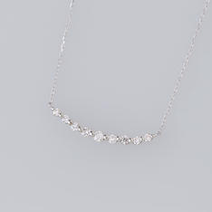 K18WG 0.2ctダイヤモンドペンダント