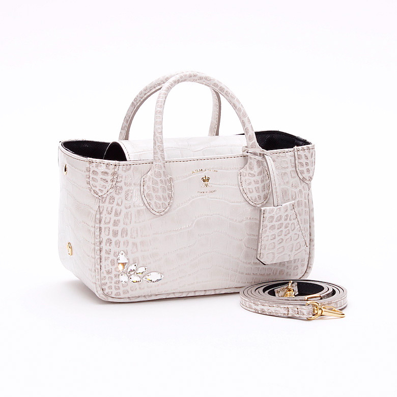 ヒマラヤクロコ型押し スワロフスキー クリスタル付 2way マイクロミニトート 商品詳細 高島屋オンラインストア