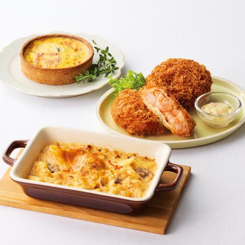 〈RFFF〉とろける幸せを味わう蟹グラタンと海老カツ・キッシュ
