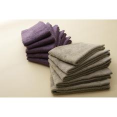 福袋 ＜テックカラー＞フェイスタオル10枚セット（ベージュ・パープル）