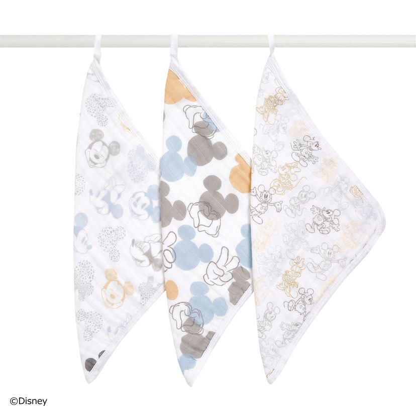 ウォッシュクロス／ミッキー＋ミニー／3枚