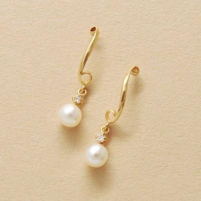 K10 タンスイパールセンマキユレピアス（YG）