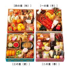 ＜高島屋 四季のおせち＞和・洋・スウィーツ 四段重（W161）＜関西・岡山・鳥取・島根地域お届け＞381616