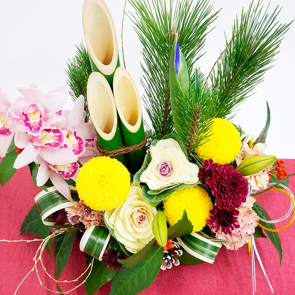 お正月飾り 生花門松アレンジメント（大）