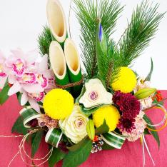 お正月飾り 生花門松アレンジメント（大）