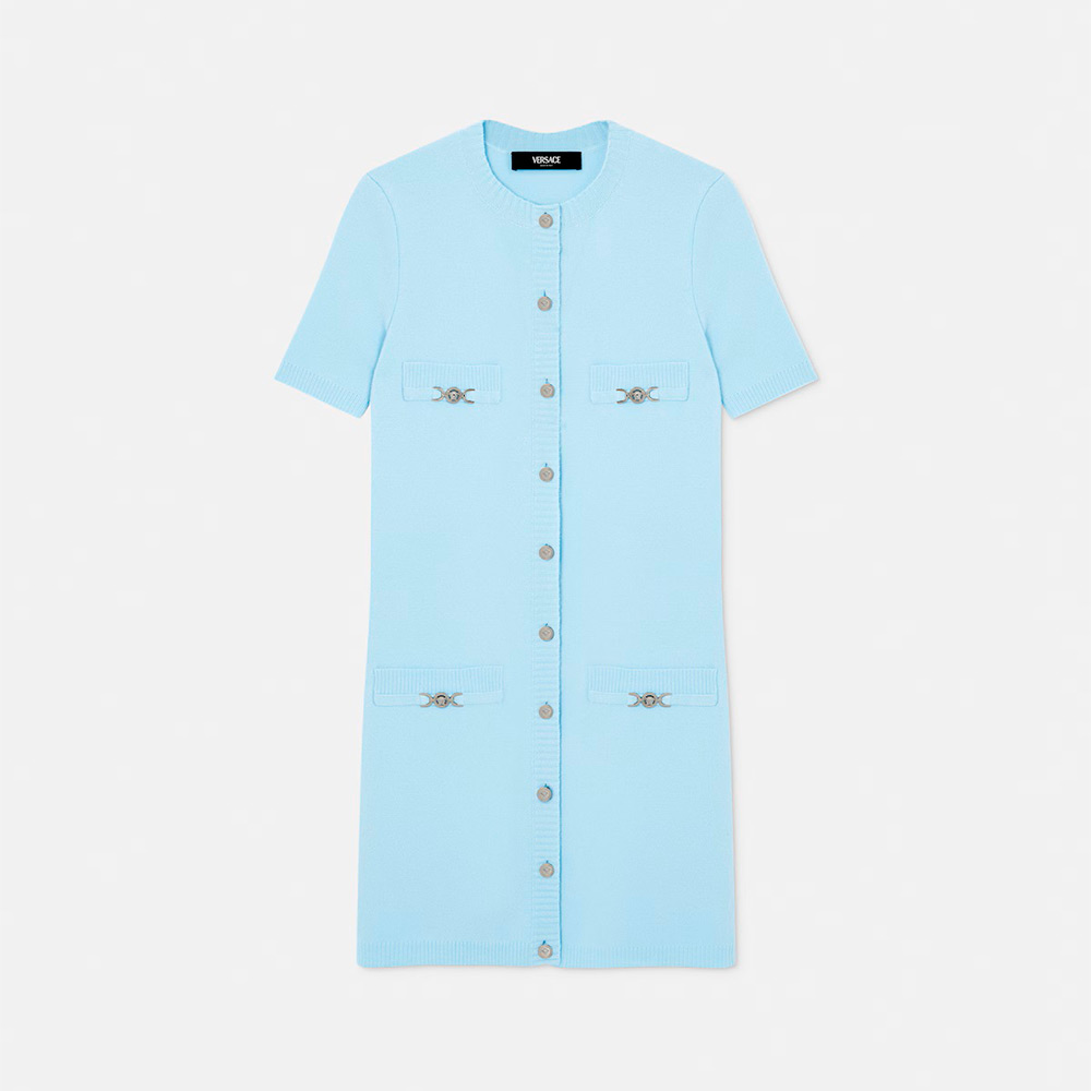 ウール カシミヤ ニット シャツ ドレス