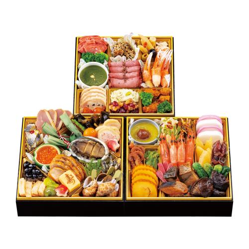 和・洋 三段重(W222)<関西・岡山・鳥取・島根地域お届け>382221