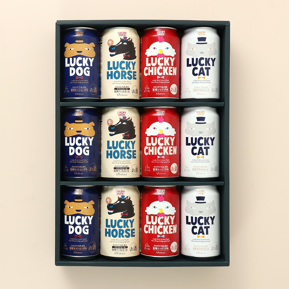 LUCKY BREW4種12缶セット（干支缶入り）