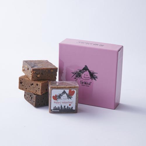 【バレンタインデー】バレンタイン ブラウニー4個入 ピンク
