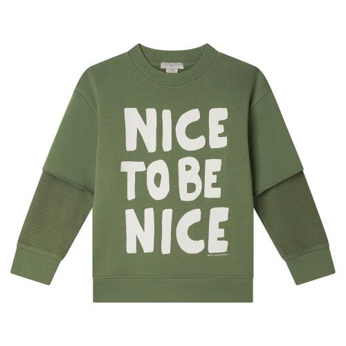 NICE TO BE NICE グラフィックスウェットシャツ 6→14
