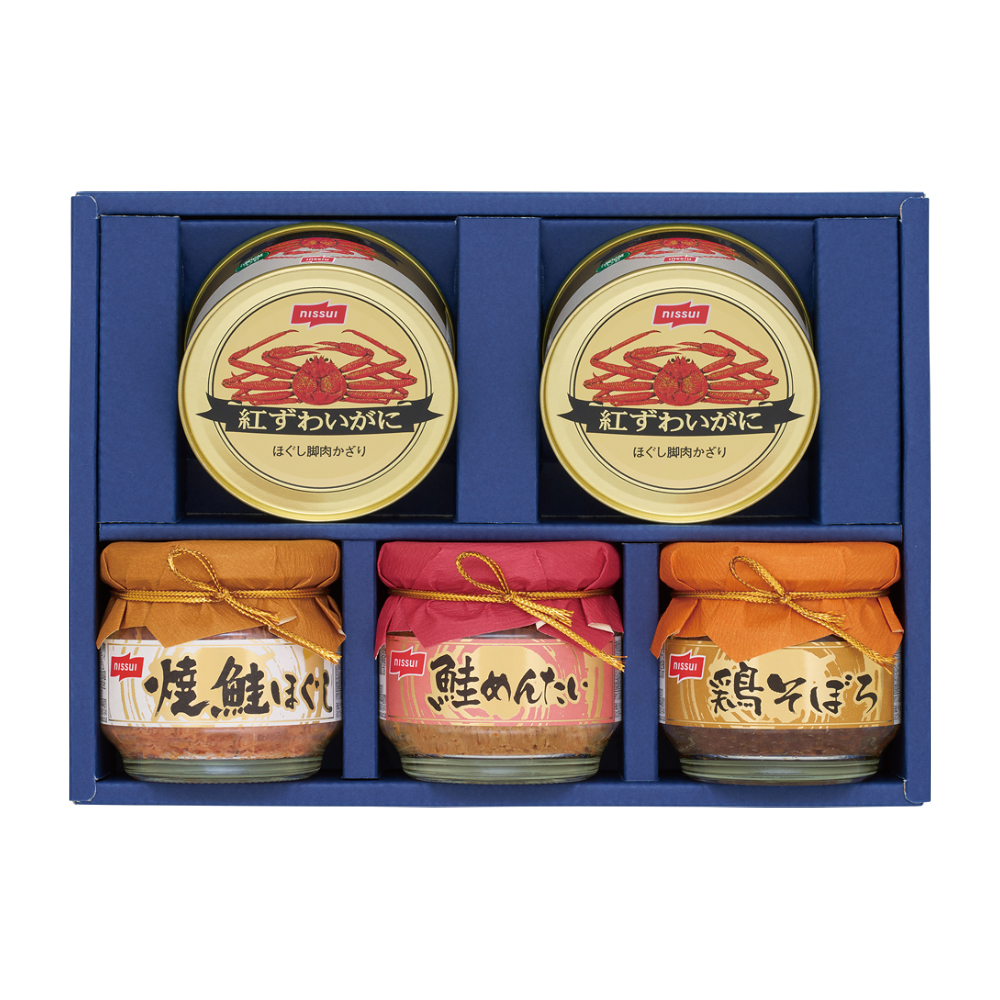 〈ニッスイ〉紅ずわいがに缶詰・瓶詰詰合せ