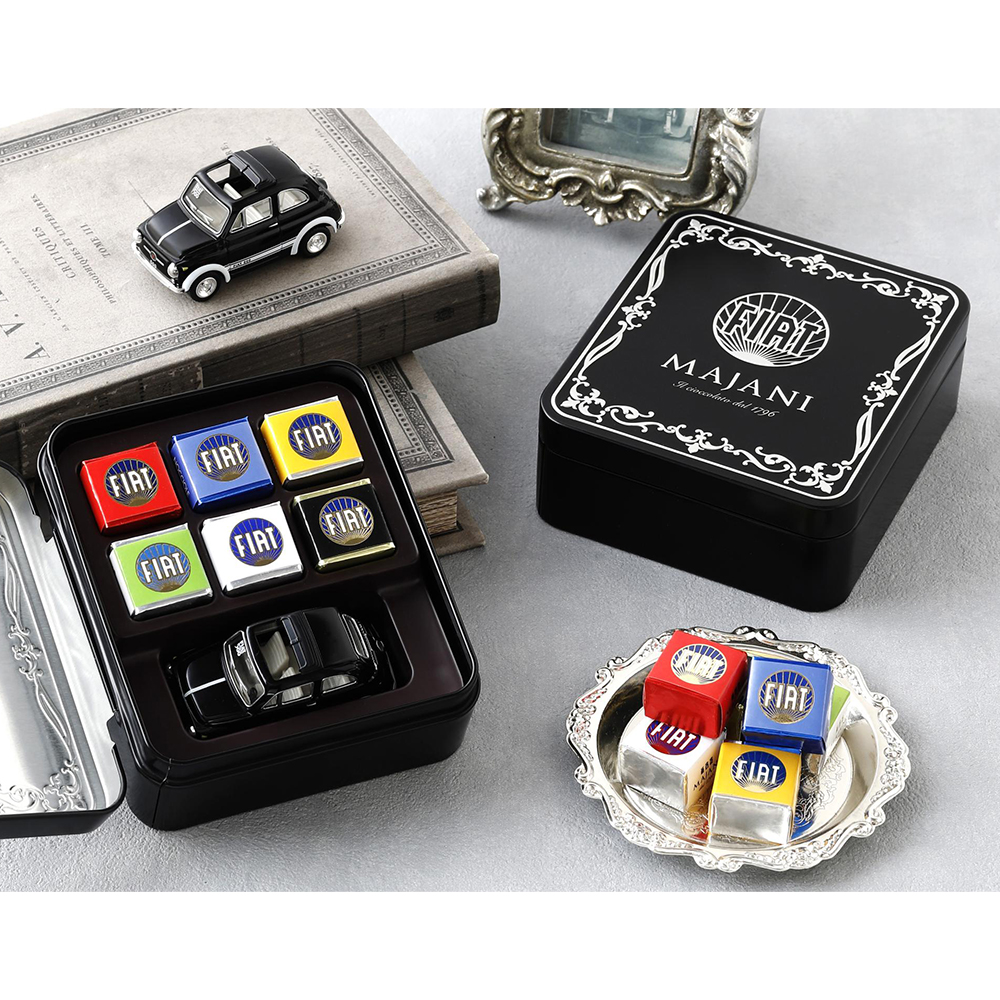 【バレンタインデー】Majani チョコレート Fiatミニカーセット ネラ
