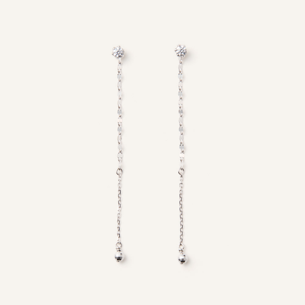 3way キュービックジルコニア ピアス