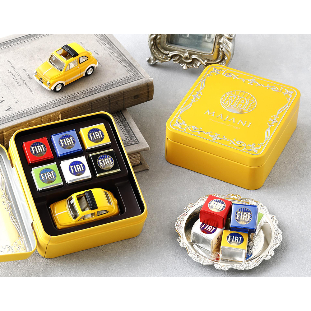 【バレンタインデー】Majani チョコレートFiat ミニカーセット　クオーレ