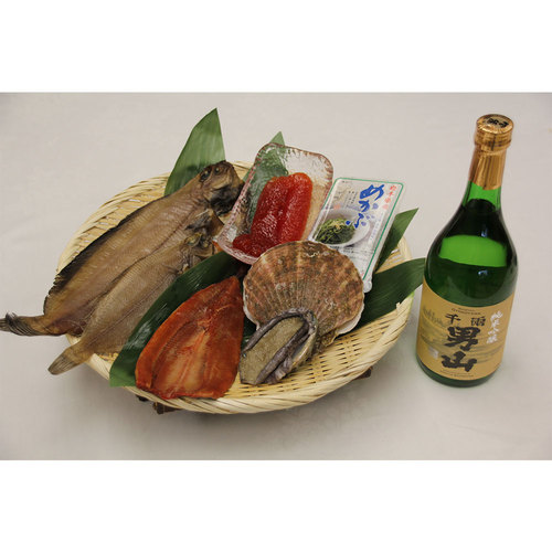 三陸の干物と魚介+地酒晩酌セット