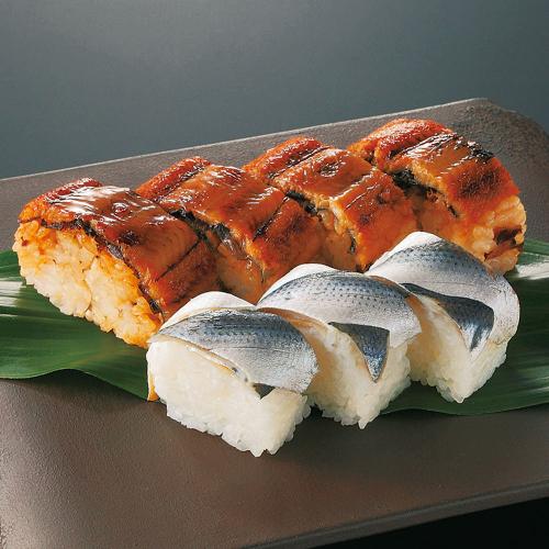 〈銀座 久兵衛〉監修 穴子棒寿司と小肌小袖寿司セット