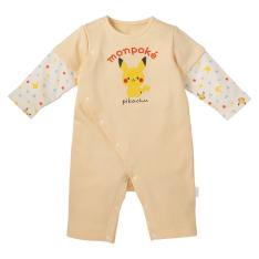 モンポケ アップリケレイヤード調ロンパース