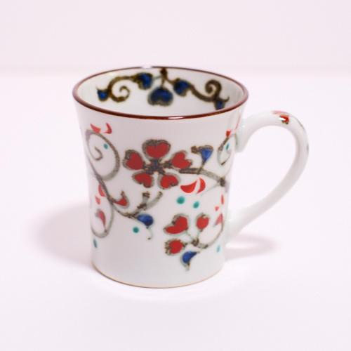 京焼・清水焼 花唐草 マグカップ