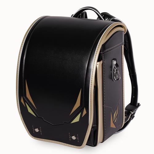 ＜Lucas-F＞ランドセル（LUC-042P-Cクロ／ライトゴールド）