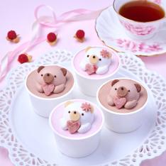 【バレンタインデー】プチケーキ（ハートのくまさん）（米粉・豆乳使用）