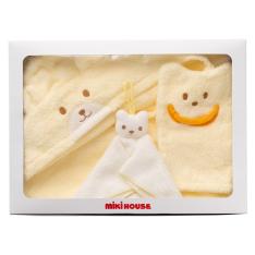 画像ベビーバスポンチョセット 黄色