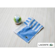 【父の日】ギフトコルクドームプリザ「ブルー」＆＜LACOSTE＞タオルハンカチ