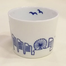 ＜横濱増田窯×粟津紅花＞みなとみらいフリーカップ（白）