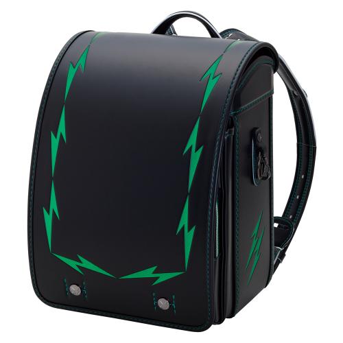 【名入れ】＜ダブルサンダー＞ランドセル（WT8227ブラック／グリーン）