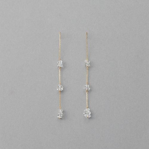 ［シャンデリア］ K18YG クォーツ アメリカンピアス