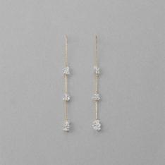 ［シャンデリア］ K18YG クォーツ アメリカンピアス