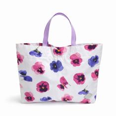 ミックススミレプリントレッスンバッグ