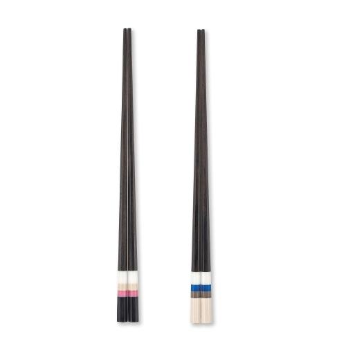 夫婦箸セット 上箸 ミッドナイトパリ・アオヤマブルー