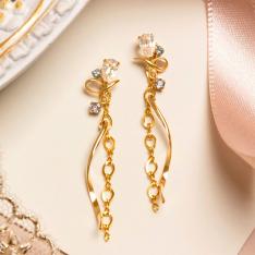 ［Waltz］K10 トパーズ ブルードナウ ピアス